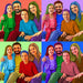 ArtYourFace, Pop Art, Andy Warhol, Vierer Raster, 4 Personen